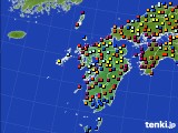九州地方のアメダス実況(日照時間)(2019年10月29日)