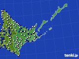 道東のアメダス実況(風向・風速)(2019年10月29日)