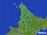 2019年10月30日の道北のアメダス(風向・風速)