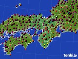2019年10月31日の近畿地方のアメダス(日照時間)