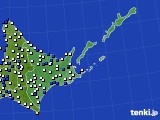 2019年10月31日の道東のアメダス(風向・風速)