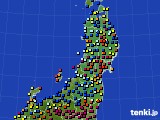 2019年11月01日の東北地方のアメダス(日照時間)