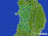 秋田県のアメダス実況(風向・風速)(2019年11月01日)