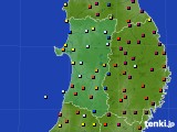 2019年11月02日の秋田県のアメダス(日照時間)