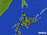 北海道地方のアメダス実況(日照時間)(2019年11月04日)