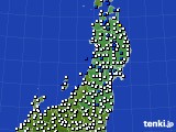 東北地方のアメダス実況(風向・風速)(2019年11月05日)