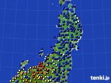 東北地方のアメダス実況(日照時間)(2019年11月07日)