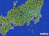 関東・甲信地方のアメダス実況(風向・風速)(2019年11月07日)