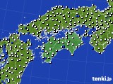 四国地方のアメダス実況(風向・風速)(2019年11月09日)