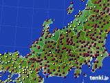 2019年11月10日の北陸地方のアメダス(日照時間)