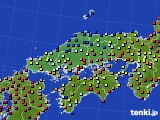 2019年11月10日の中国地方のアメダス(日照時間)