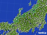 2019年11月11日の北陸地方のアメダス(風向・風速)