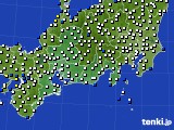 2019年11月11日の東海地方のアメダス(風向・風速)