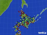 2019年11月12日の北海道地方のアメダス(日照時間)