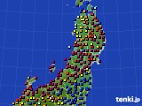 東北地方のアメダス実況(日照時間)(2019年11月13日)