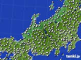 2019年11月13日の北陸地方のアメダス(風向・風速)