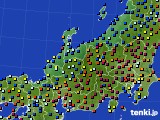2019年11月14日の北陸地方のアメダス(日照時間)