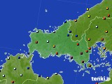 山口県のアメダス実況(日照時間)(2019年11月14日)