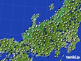 2019年11月14日の北陸地方のアメダス(風向・風速)