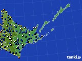 道東のアメダス実況(風向・風速)(2019年11月14日)