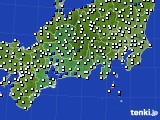2019年11月15日の東海地方のアメダス(風向・風速)