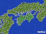 四国地方のアメダス実況(風向・風速)(2019年11月15日)
