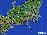 2019年11月16日の関東・甲信地方のアメダス(日照時間)