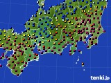 2019年11月16日の東海地方のアメダス(日照時間)