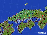 2019年11月16日の中国地方のアメダス(日照時間)