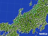 2019年11月16日の北陸地方のアメダス(風向・風速)