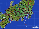 2019年11月17日の関東・甲信地方のアメダス(日照時間)