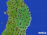 岩手県のアメダス実況(日照時間)(2019年11月17日)