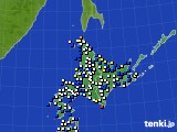 北海道地方のアメダス実況(風向・風速)(2019年11月17日)