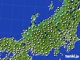 北陸地方のアメダス実況(風向・風速)(2019年11月17日)