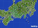 2019年11月17日の東海地方のアメダス(風向・風速)