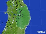 岩手県のアメダス実況(降水量)(2019年11月18日)