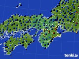 2019年11月18日の近畿地方のアメダス(日照時間)