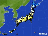 アメダス実況(気温)(2019年11月18日)