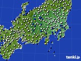 関東・甲信地方のアメダス実況(風向・風速)(2019年11月18日)