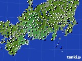 東海地方のアメダス実況(風向・風速)(2019年11月18日)