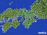 近畿地方のアメダス実況(風向・風速)(2019年11月18日)