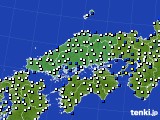 中国地方のアメダス実況(風向・風速)(2019年11月18日)