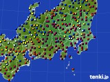 2019年11月19日の関東・甲信地方のアメダス(日照時間)