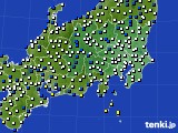 2019年11月19日の関東・甲信地方のアメダス(風向・風速)