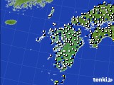 2019年11月19日の九州地方のアメダス(風向・風速)