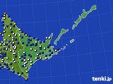 道東のアメダス実況(風向・風速)(2019年11月19日)