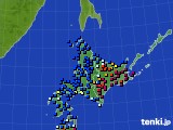 北海道地方のアメダス実況(日照時間)(2019年11月21日)