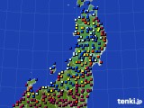 東北地方のアメダス実況(日照時間)(2019年11月21日)