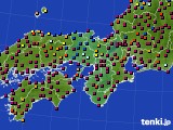 2019年11月21日の近畿地方のアメダス(日照時間)