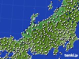 北陸地方のアメダス実況(風向・風速)(2019年11月21日)